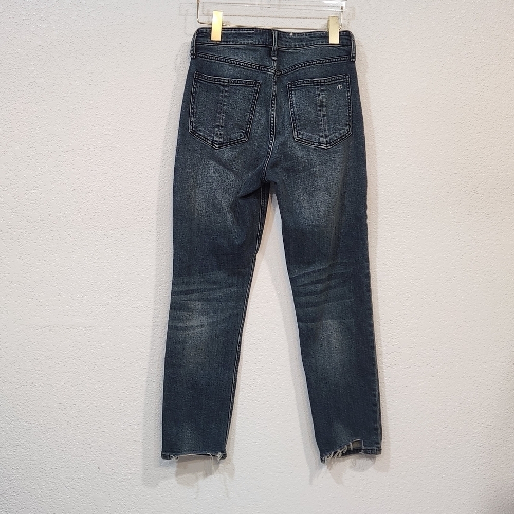Rag & Bone Womens Nina High Rise Ankle Cigarette Step Hems Vallery Jeans Size 26 - Picture 5 of 16